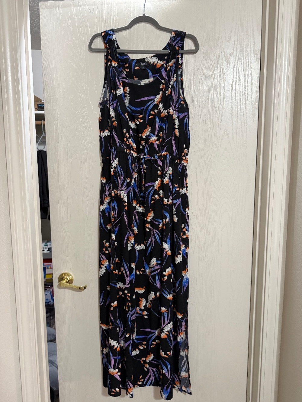 a.n.a. Black Floral Maxi Dress